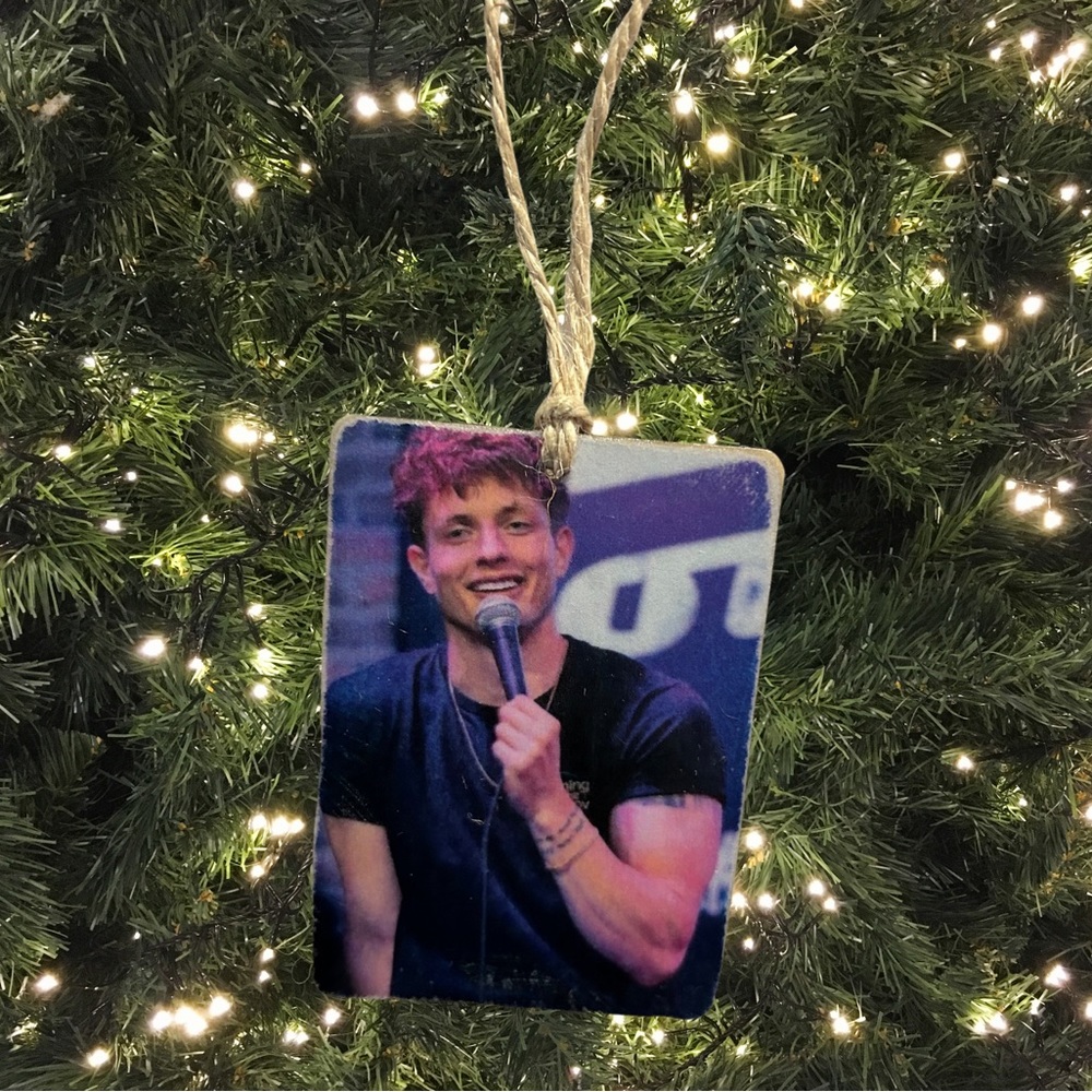 Comedian Matt Rife Holiday Christmas Tree Ornament Keepsake 2.5”x3.5”Hand Made